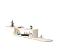 Modern Floating TV Stand Wall Mounted Entertainment Center Open Shelf Media Console with Large Storage for Living Room & Bedroom (White 100cm/39.3in)