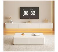 Modern Floating TV Stand Wall Mounted Media Console Cabinet with Cable Management Stylish Entertainment Center for Living Room & Bedroom Space Saving Design (180x24x20cm)