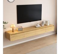 Modern Floating TV Stand Wall Mounted Unit - Stylish Media Cabinet with Doors for Entertainment Center DVD Player & Cable Box - Wood-A 240CM/94.5IN