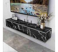 Modern Floating TV StanWall MounteHigh Gloss Glossy TV Cabinet Console Shelf Ma Sto Unit with Upper Flap Door for Living Room & Bedroom Decor
