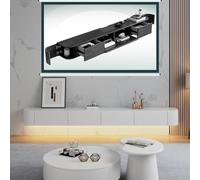 Modern Floating TV Unit with LED Lights Wall-Mounted Media Cabinet Stylish Entertainment Center for Living Room Storage 140CM White TV Stand with Drawers & Shelves