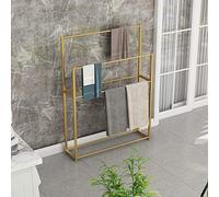 Modern Floor Free Standing Towel Rack Bathroom 4-Bar Towel Holder Stands With Rust-Resistant Finish Gold Towel Rails To Hang Towels Clothing And More