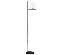 Modern Floor Lamp Metal Frame Sphere Light w/ Pedal Switch