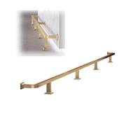 Modern Floor-Standing Bar Footrest Rail System - Gold Stainless Steel Foot Rest with Installation Accessories - for Speakeasy, Tavern, Brewery, Home Bar(Gold,2.5m)