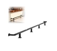 Modern Floor-Standing Bar Footrest Rail System - Gold Stainless Steel Foot Rest with Installation Accessories - for Speakeasy, Tavern, Brewery, Home Bar(Black,1.5m)