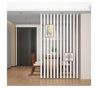 Modern Floor-to-Ceiling Room Divider Customizable Freestanding Wooden Privacy Partition Decorative Slat Wall for Living Rooms Stairwells Hallways (9root 230cm/90.5in/7.54ft)