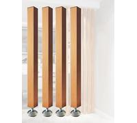 Modern Floor to Ceiling Wood Slat Room Divider - Stylish Wall Partition Screen for Office, Loft, Stairway & Porch - Decorative Living Room Panel