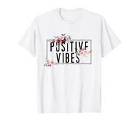 Modern Flora Flowers Bouquet Design. Woman Positive Vibes T-Shirt