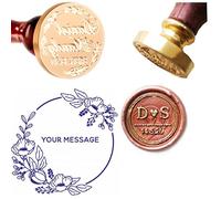 modern Floral Frame Family Name Stamp Wax Stamp Seals Kit Gift Card Tree Stationary Kit