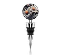 Modern Floral Painting Wine Stopper, Vacuum Wine Bottle Sealer, Silicone Sealing Bottle Plug for Wine Lovers Caps to Preserve Freshness, Perfect for Parties And Gifts