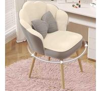 Modern Flower Shaped Dressing Table Chair 360 Rotating High Back Makeup Stool for Bedroom Elegant Design Comfort