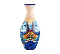 Modern Flower Vase, Puzzle Vase, 160 Curved Puzzle Pieces, Decorative 3D Plant Pot, Removable Water Cup for Home and Tabletop Decoration, ABS Material, 1 Piece