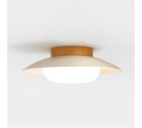 Modern Flush Mount Ceiling Light Fixture, Japanese Wabi Sabi Style Semi Flush Mount Ceiling Light, Close to Ceiling Light Fixtures for Bedroom, Living Room, Kitchen, Hallway, Entryway,35CM,Wood Grain
