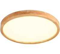 Modern Fmount Ceililight, Ultra-Thin Round Led Ceilingp, Acrylic Metal Circle for Liviroom,Diniroom,Bedroom, Home Lighting/Wooden/Light