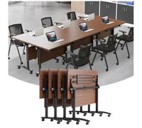 Modern Foldable Conference Table Versatile Flip-Top Design for Office Use 120x50x75cm Seminar & Training Table - Dynamic Folding Meeting Room Furniture 1pc