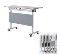 Modern Foldable Conference TableSquare Metal Frame Meeting Table for Large Groups Portable Boardroom Table Ideal for Office and Events
