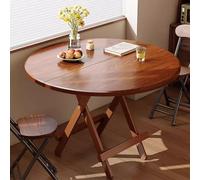Modern Foldable Round Dining Table Expandable Kitchen Table for Restaurants & Family Events Brown 70 x 74 cm Space-Saving & Stylish Design