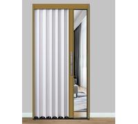 Modern Folding Accordion Door Kits with Lock, Waterproof Sliding Door for Bathroom, Laundry, Cabinet, Kitchen, Yard, Garage, Basement