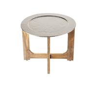 Modern Folding Coffee Side Table Living Room Table Silver Massivholz