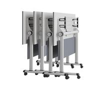 Modern Folding Conference Table le Meeting Desk with Rolling Wheels Flip-Top Design for Offices & Classrooms Set of 2 55.1 x 23.6 x 29.5 Inches