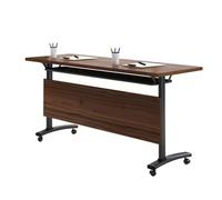 Modern Folding Conference Table with Locking Wheels Portable Flip Top Design for Office Meetings Classroom Training and Collaborative Workspaces