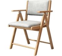Modern Folding Dining Chair - Wooden Kitchen Chair with PU Leather Seat Stylish & Space-Saving Perfect for Living Room Wedding Balcony - Height 75cm One Size