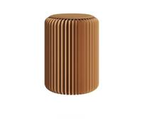Modern Folding Paper Stool - Solid Color, Double-Layer Kraft, Honeycomb Structure, Load-Bearing 500kg, Round Design, Compact & Lightweight (Brown, 50/36cm)
