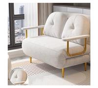 Modern Folding Sofa Bed - Multi-Functional Adjustable Recliner Couch Convertible Sleeper Chair for Living Room & Bedroom (White 100cm)