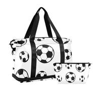 Modern Football Soccer Sport Sports Gym Bag Weekender Travel Overnight Bag with Toiletry Bag for Yoga Multifunctional, Modern football soccer sport, One Size