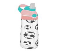 Modern Football Soccer Sport Sports Water Bottle with Handle Lightweight Reusable Water Bottle for Gym, Travel, Home, School, Office botella de agua para ni?as