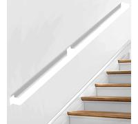 Modern for Indoor/Outdoor Steps | Railing for 60cm to 3m Stairs | Available in/White/ | Stylish 14 ft Wall-Mounted Banister