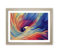 Modern Fractal Art Vol.1 Abstract Framed Print | A2 Oak Framed Wall Art | Ready to Hang | Abstract Fantasy Picture | Living Room Bedroom Lounge Office