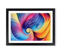 Modern Fractal Art Vol.2 Abstract Framed Print | A3 Black Framed Wall Art | Ready to Hang | Abstract Fantasy Picture | Living Room Bedroom Lounge Office
