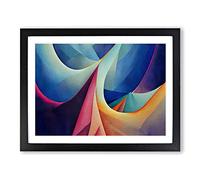 Modern Fractal Art Vol.3 Abstract Framed Print | A4 Black Framed Wall Art | Ready to Hang | Abstract Fantasy Picture | Living Room Bedroom Lounge Office