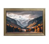 Modern Framed Canvas Wall Art - Classic European Style, Vintage Artwork Prints Ready to Hang Wall Decor, Autumn Rainy in The Valley Art Print for Living Room Hallway Decor, 24x16inch(60x40cm)