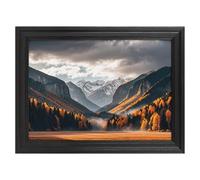 Modern Framed Canvas Wall Art - Classic European Style, Vintage Artwork Prints Ready to Hang Wall Decor, Autumn Rainy in The Valley Art Print for Living Room Hallway Decor, 16x12inch(40x30cm)