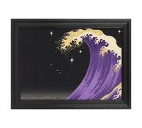 Modern Framed Canvas Wall Art - Classic European Style, Vintage Artwork Prints Ready to Hang Wall Decor, Japanese Style Waves Art Print for Living Room Hallway Decor, 16x12inch(40x30cm)