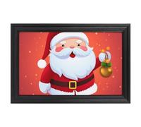 Modern Framed Canvas Wall Art - Classic European Style, Vintage Artwork Prints Ready to Hang Wall Decor, Cute Santa Claus Art Print for Living Room Hallway Decor, 18x12inch(45x30cm)