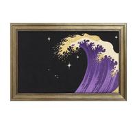 Modern Framed Canvas Wall Art - Classic European Style, Vintage Artwork Prints Ready to Hang Wall Decor, Japanese Style Waves Art Print for Living Room Hallway Decor, 18x12inch(45x30cm)
