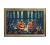 Modern Framed Canvas Wall Art - Classic European Style, Vintage Artwork Prints Ready to Hang Wall Decor, Halloween Pumpkins Art Print for Living Room Hallway Decor, 24x16inch(60x40cm)