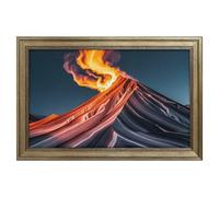 Modern Framed Canvas Wall Art - Classic European Style, Vintage Artwork Prints Ready to Hang Wall Decor, Marble Patterns Resembling Mountain Peaks Art Print for Living Room Hallway Decor, 18x12inch(45