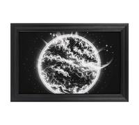 Modern Framed Canvas Wall Art - Classic European Style, Vintage Artwork Prints Ready to Hang Wall Decor, The Mysterious Burning of The Sun Art Print for Living Room Hallway Decor, 24x16inch(60x40cm)