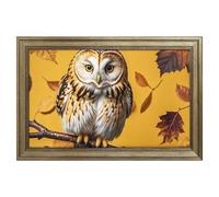 Modern Framed Canvas Wall Art - Classic European Style, Vintage Artwork Prints Ready to Hang Wall Decor, Owl Branch Art Print for Living Room Hallway Decor, 24x16inch(60x40cm)