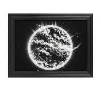 Modern Framed Canvas Wall Art - Classic European Style, Vintage Artwork Prints Ready to Hang Wall Decor, The Mysterious Burning of The Sun Art Print for Living Room Hallway Decor, 16x12inch(40x30cm)