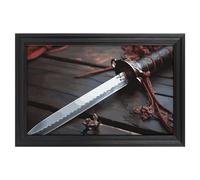 Modern Framed Canvas Wall Art - Classic European Style, Vintage Artwork Prints Ready to Hang Wall Decor, Japan Samurai Sword Art Print for Living Room Hallway Decor, 24x16inch(60x40cm)