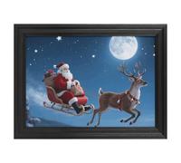 Modern Framed Canvas Wall Art - Classic European Style, Vintage Artwork Prints Ready to Hang Wall Decor, Christmas Art Print for Living Room Hallway Decor, 16x12inch(40x30cm)