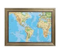 Modern Framed Canvas Wall Art - Classic European Style, Vintage Artwork Prints Ready to Hang Wall Decor, Map Art Print for Living Room Hallway Decor, 16x12inch(40x30cm)