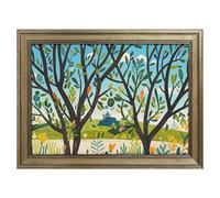 Modern Framed Canvas Wall Art - Classic European Style, Vintage Artwork Prints Ready to Hang Wall Decor, Exotic Tree Branch Sketch Cartoon Art Print for Living Room Hallway Decor, 16x12inch(40x30cm)