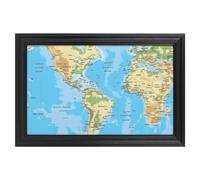 Modern Framed Canvas Wall Art - Classic European Style, Vintage Artwork Prints Ready to Hang Wall Decor, Map Art Print for Living Room Hallway Decor, 24x16inch(60x40cm)