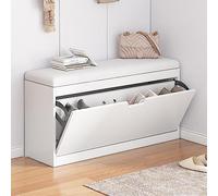 Modern Free-Standing Shoe Rack with Flip-Top Sto Entryway Shoe nizer with Doors Narrow Shoe Bench for Space-Saving Shoe Cabinet with Sto Bin